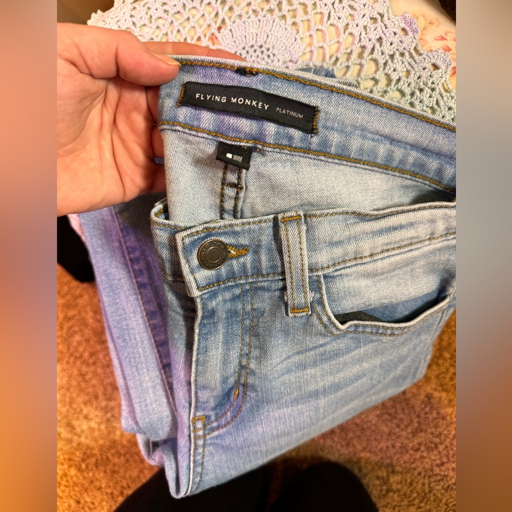 Flying monkey light wash pants